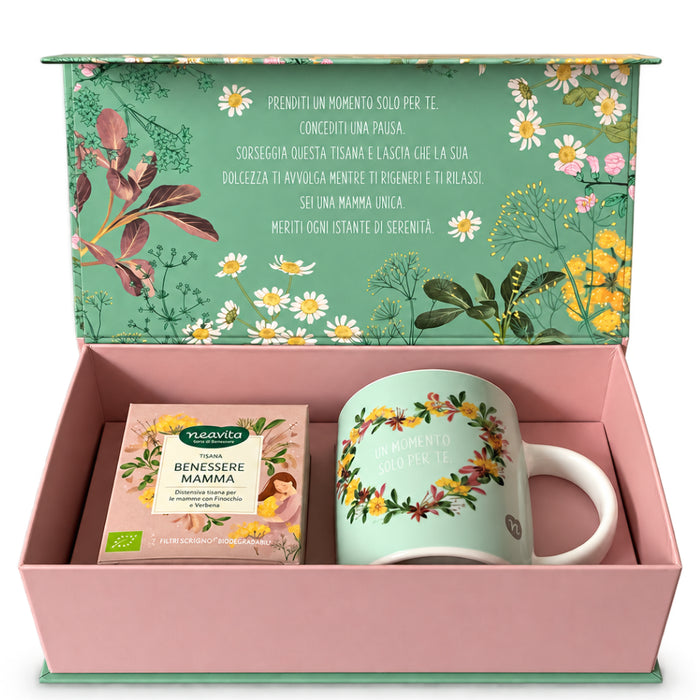 Benessere Mamma – Cofanetto Regalo con Tazza e Tisana Bio