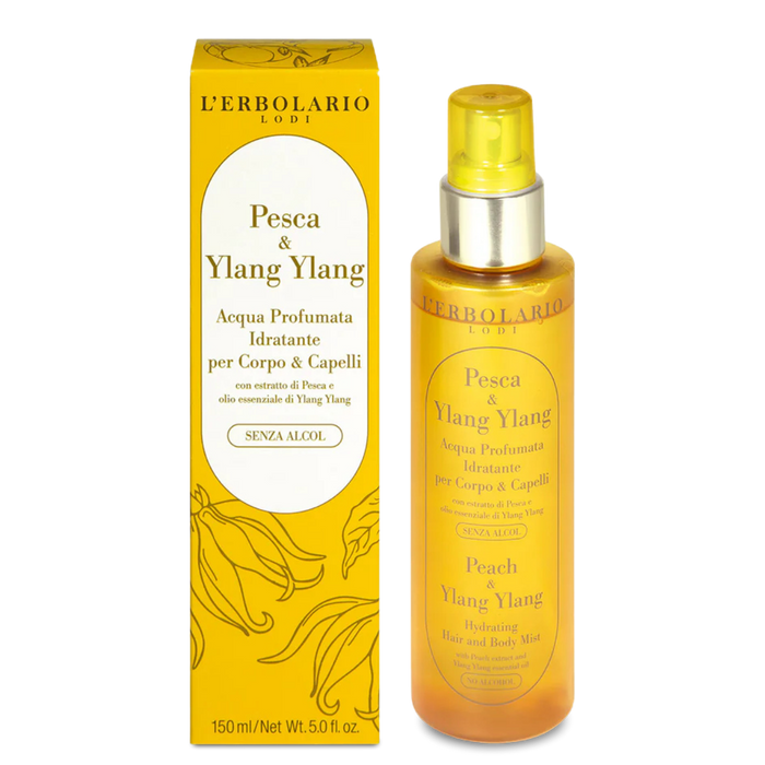 Feuchtigkeitsspendendes Duftwasser Pfirsich & Ylang Ylang