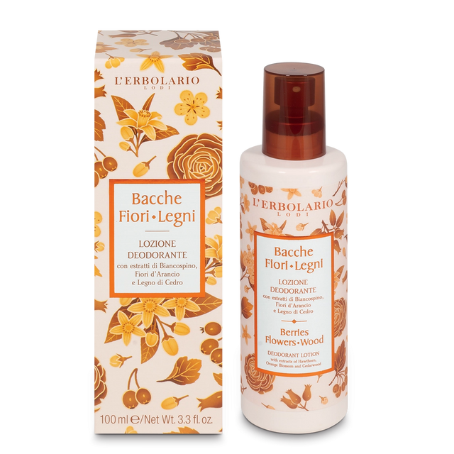 Lozione Deodorante Bacche Fiori Legni