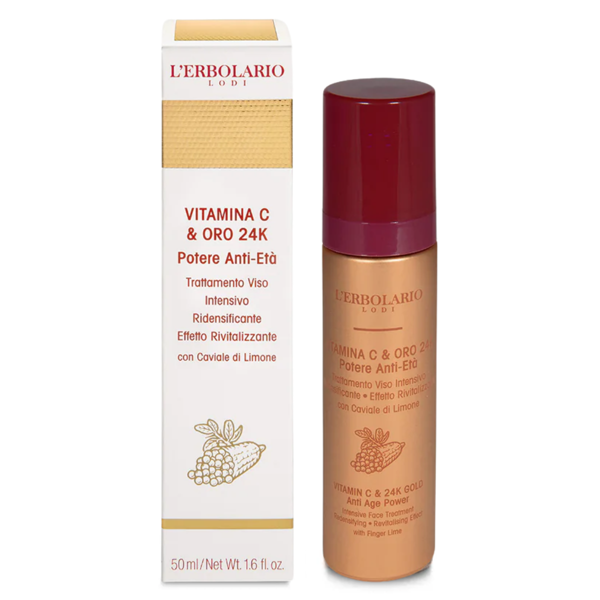 Trattamento Viso Idratante Vitamina C &amp; Oro - Compattante