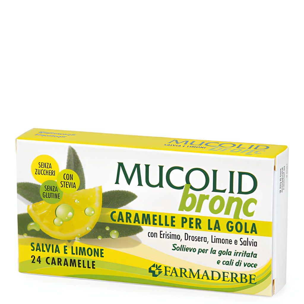 Mucolid Bronc – 24 snoepjes Salie en Citroen
