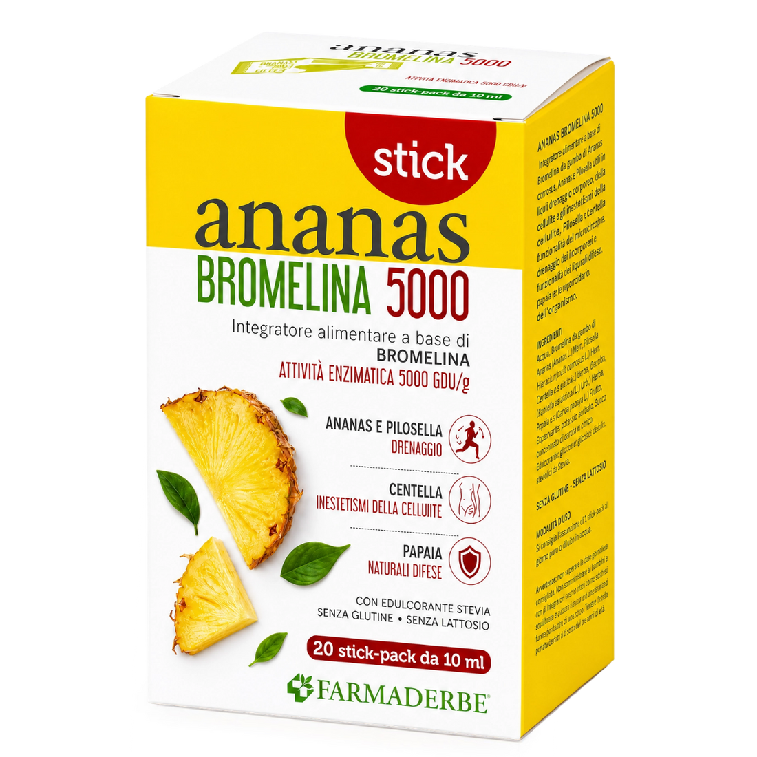 Ananas Bromelina 5000 Stick - Inestetismi della Cellulite