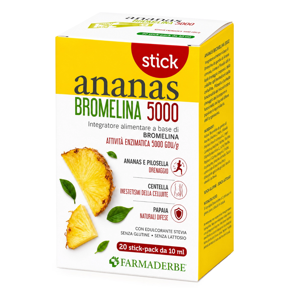 Ananas Bromelina 5000 Stick - Inestetismi della Cellulite
