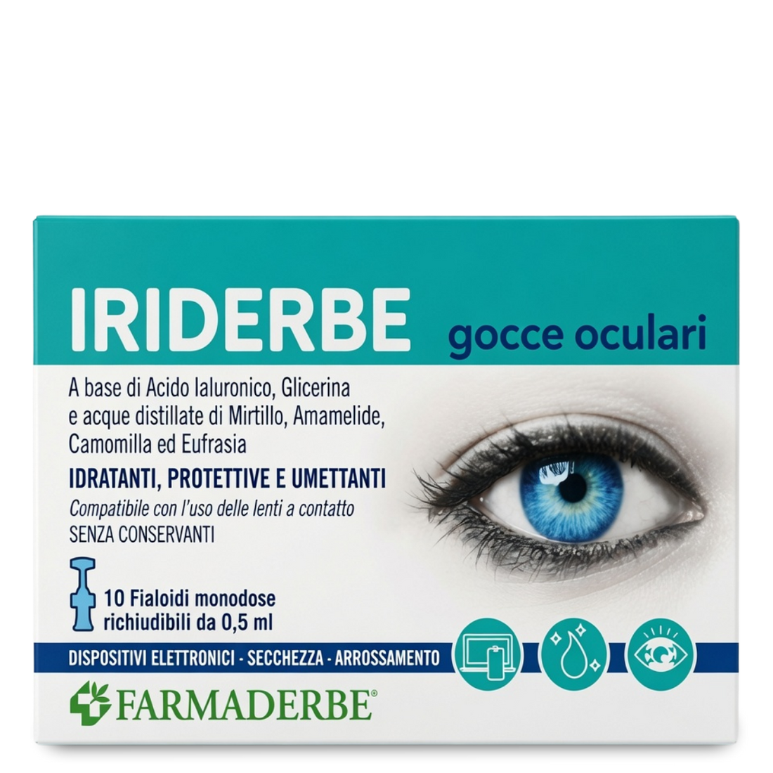 Iriderbe Gocce oculari - azione protettiva e idratante
