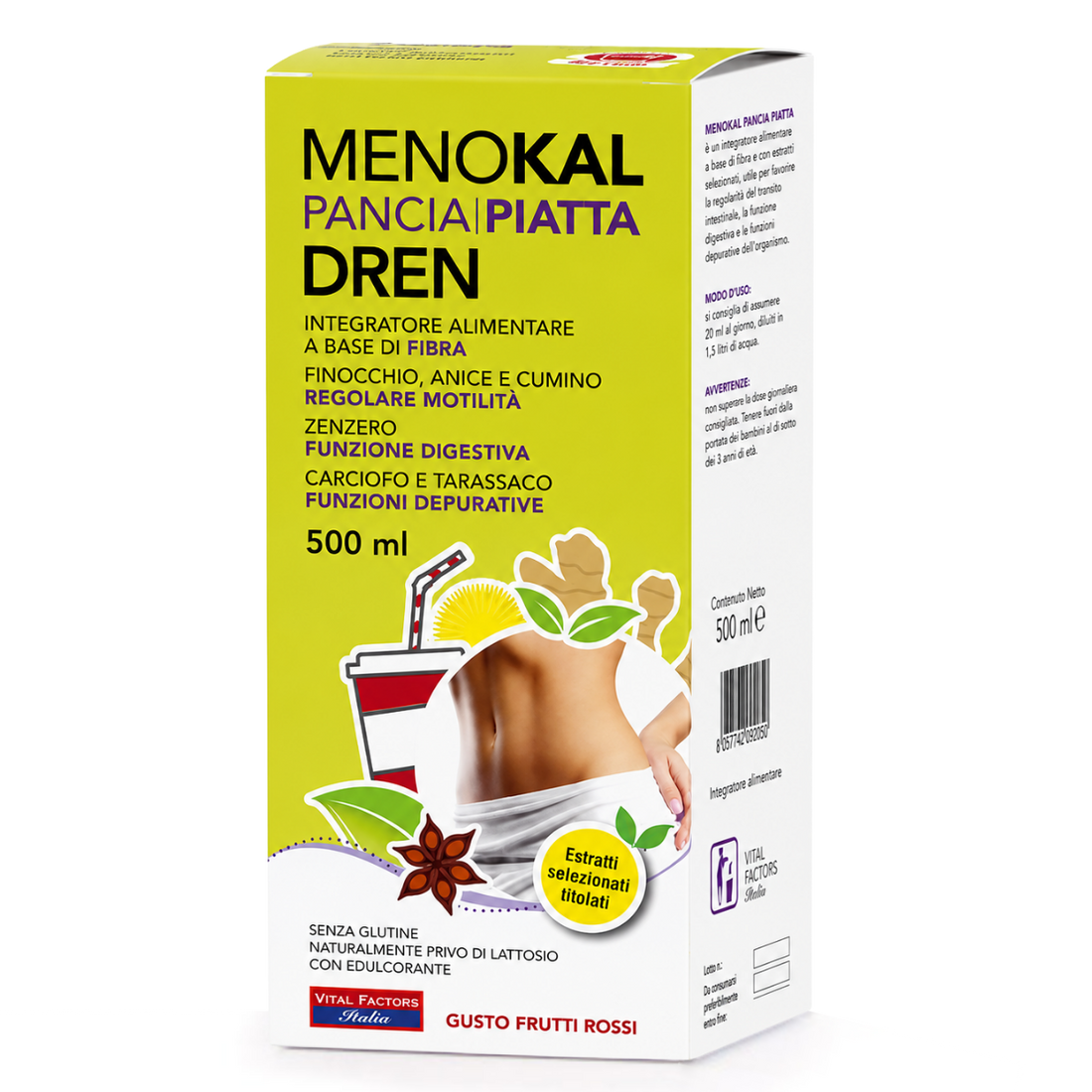 Menokal Pancia Piatta Dren - per Gonfiore e Drenaggio