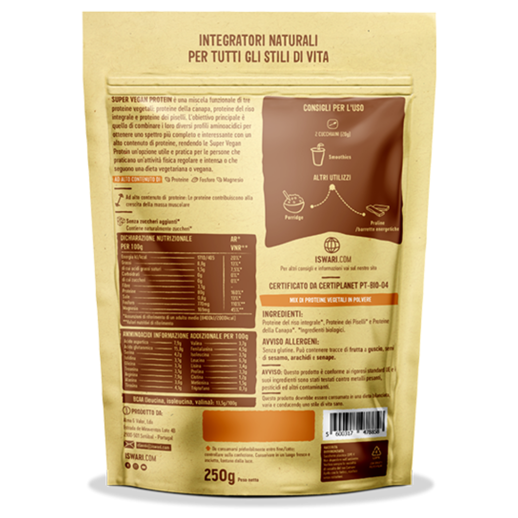 Super Vegan Protein - Hanf, Reis und Erbsen