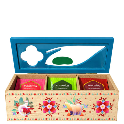 Collezione di Tisane e Tè Bio – Cofanetto in Legno