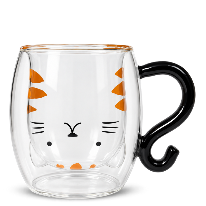 Herbal Mug Gatto – Tazza in Vetro Doppia Parete