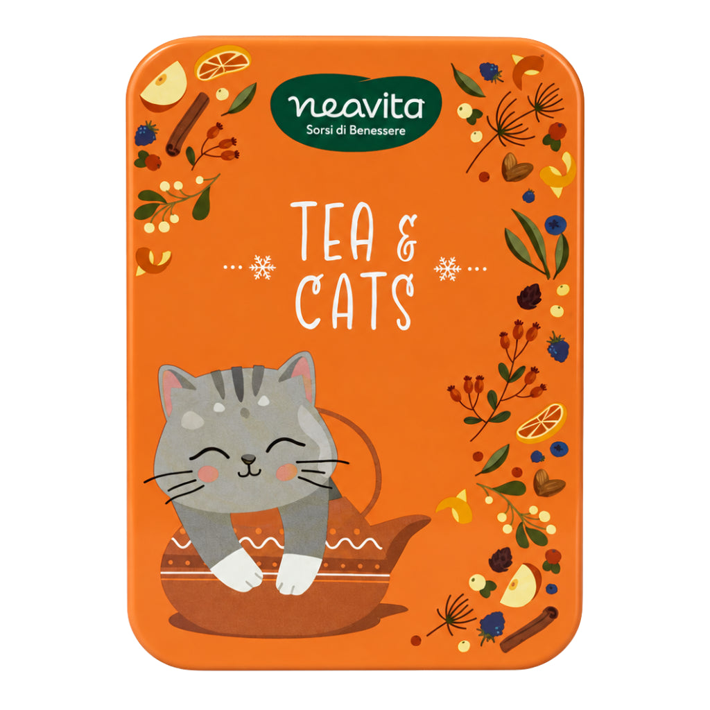 Tea &amp; Cats – 3 Tisanes Bio en Boîte Cadeau