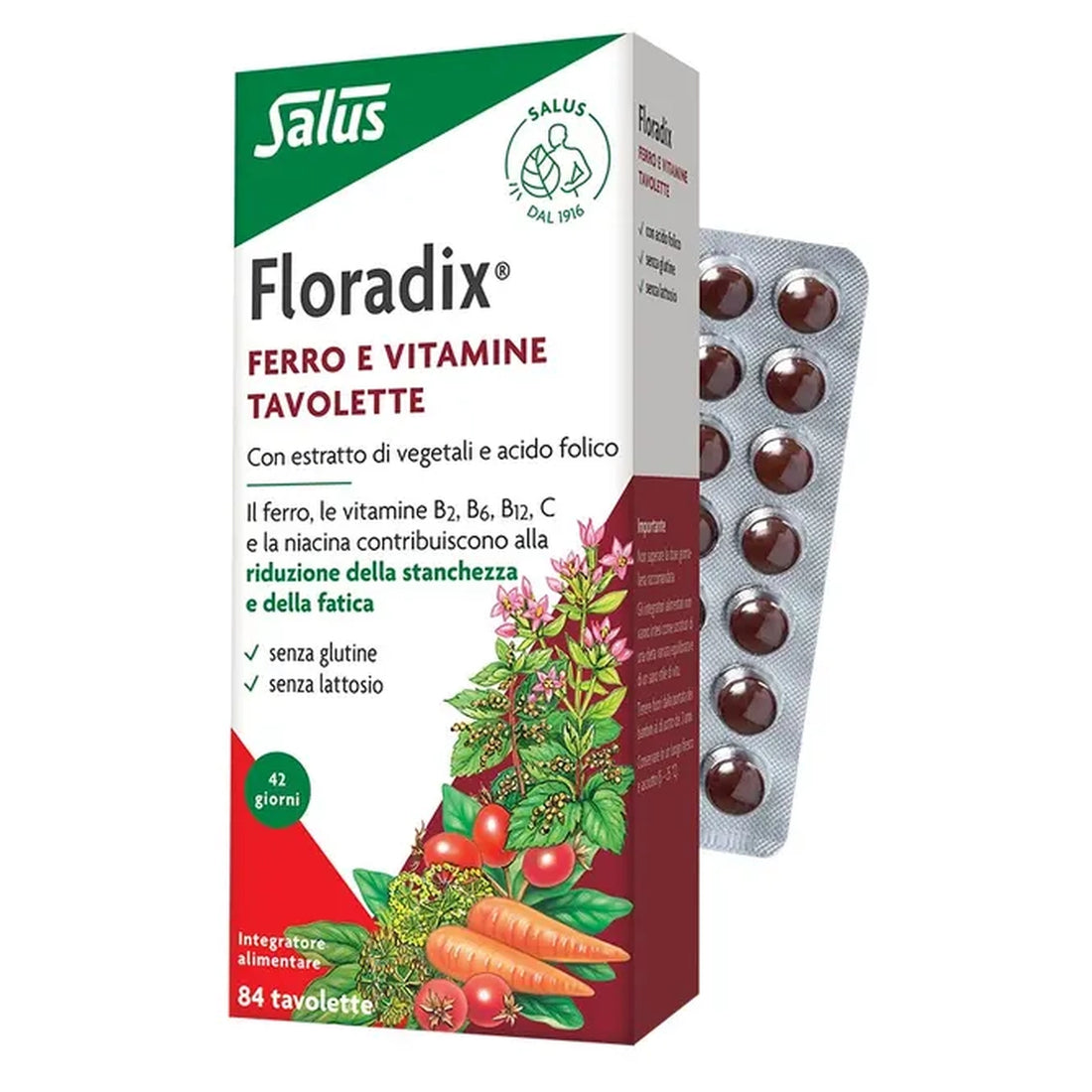 Floradix 84 tavolette – Integratore di Ferro e Vitamine