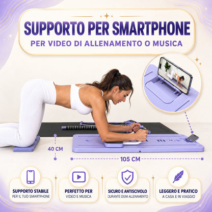 Pilates Reformer Board 8 in 1 – Lilla