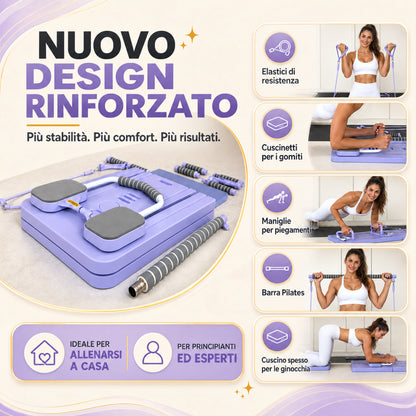 Pilates Reformer Board 8 in 1 – Lilla